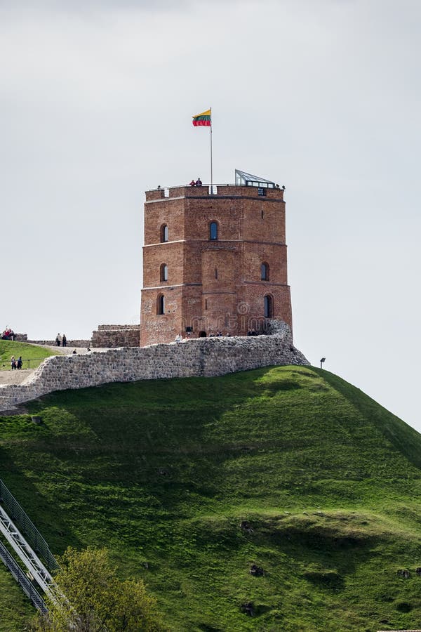 Gediminas slotttorn royaltyfria bilder Gediminas slotttorn royaltyfria bilder