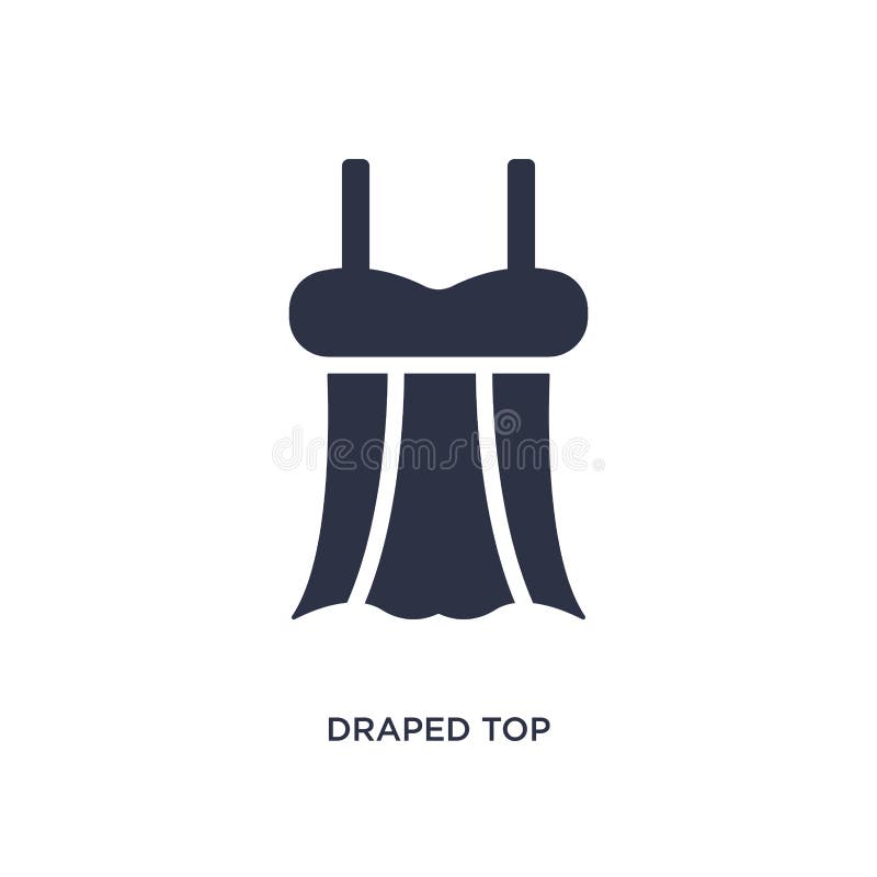 gedrapeerd hoogste pictogram op witte achtergrond Eenvoudige elementenillustratie van klerenconcept royalty-vrije illustratie gedrapeerd hoogste pictogram op witte achtergrond Eenvoudige elementenillustratie van klerenconcept royalty-vrije illustratie