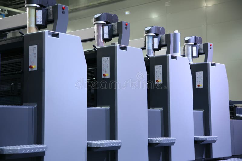 Row of a printed equipment 6. Row of a printed equipment 6