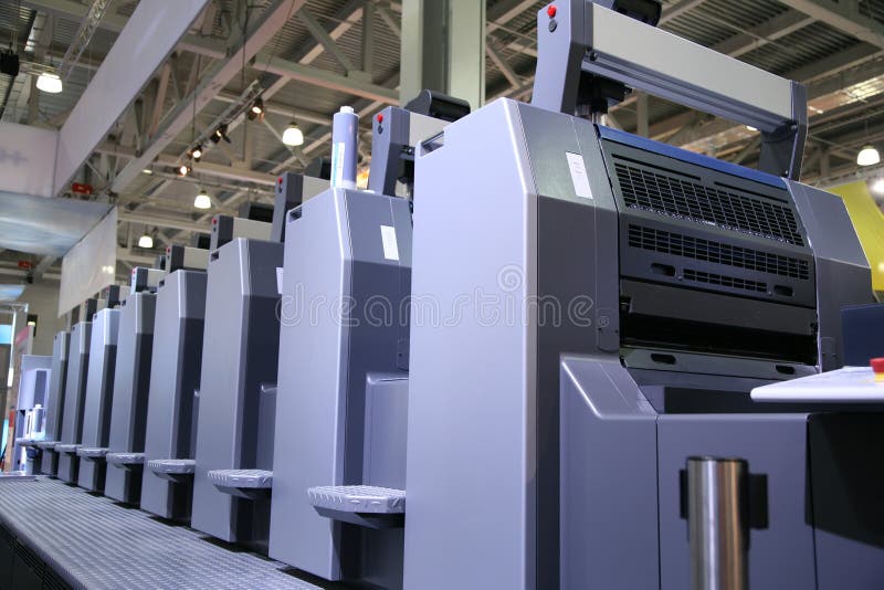 Row of a printed equipment 5. Row of a printed equipment 5