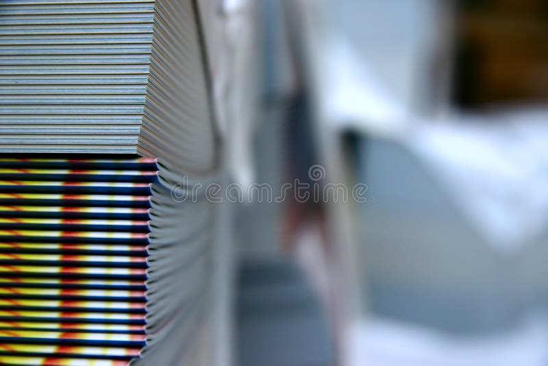 Printed and bound magazines in closeup. Printed and bound magazines in closeup