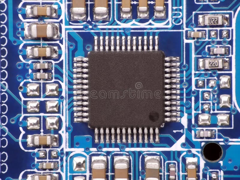 Printed circuit board with microprocessor unit. Printed circuit board with microprocessor unit