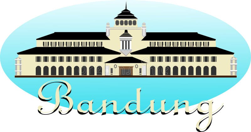 Gedung Sate Bandung stock vector Illustration of ornament 