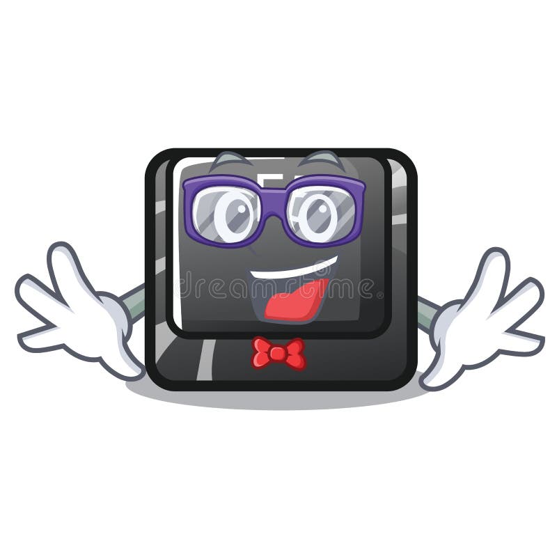 Geek f5 instalat pe computerul mascot vector illustration
