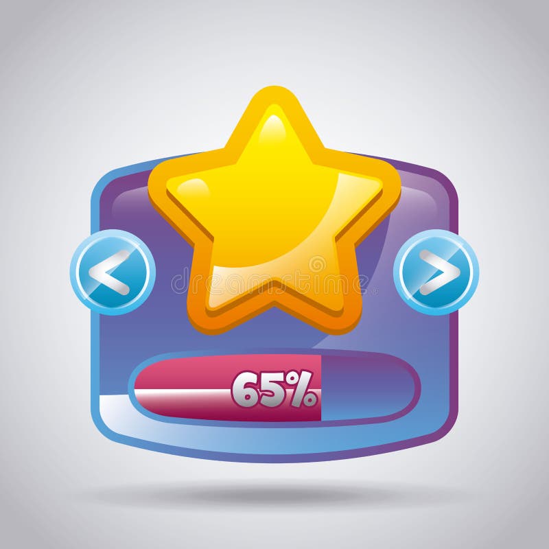 Geel sterpictogram vector illustratie Geel sterpictogram vector illustratie