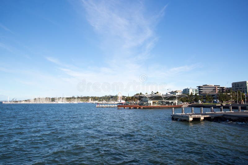 Geelong nabrzeże w lecie zdjęcia royalty free Geelong nabrzeże w lecie zdjęcia royalty free
