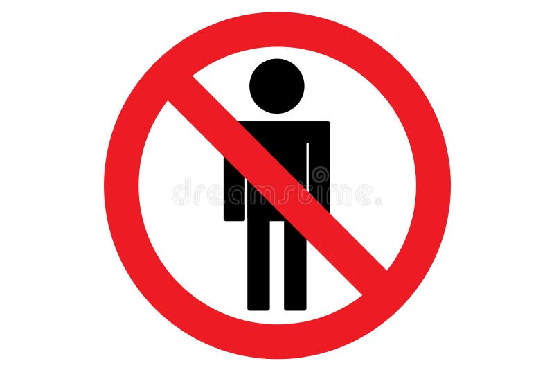 Geen mensen ondertekenen vectorpictogram vector illustratie Geen mensen ondertekenen vectorpictogram vector illustratie