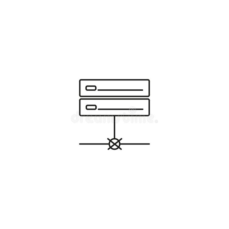 geen pictogram van de serververbinding royalty-vrije illustratie geen pictogram van de serververbinding royalty-vrije illustratie