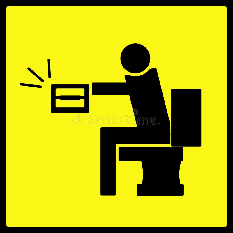 Geen Waarschuwingssein van het Toiletpapier vector illustratie Geen Waarschuwingssein van het Toiletpapier vector illustratie