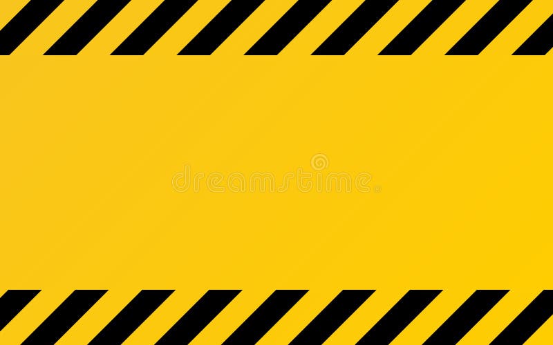 Gefahrenbeschaffenheit Gelbe und Schwarze Schrägstreifen Vorsicht- oder Warnenschablone Baugrenzschablone Aufmerksamkeit