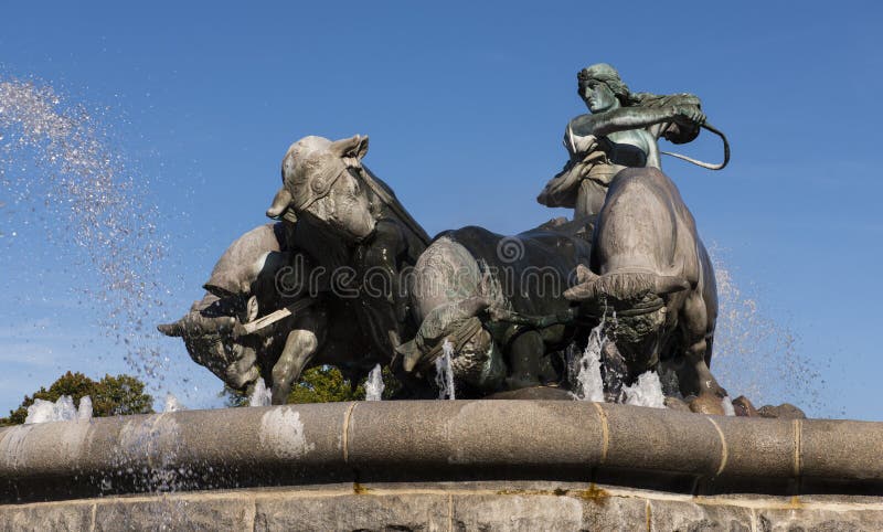 Gefion Fountain Denmark Copenhagen Imagem de Stock - Imagem de ...