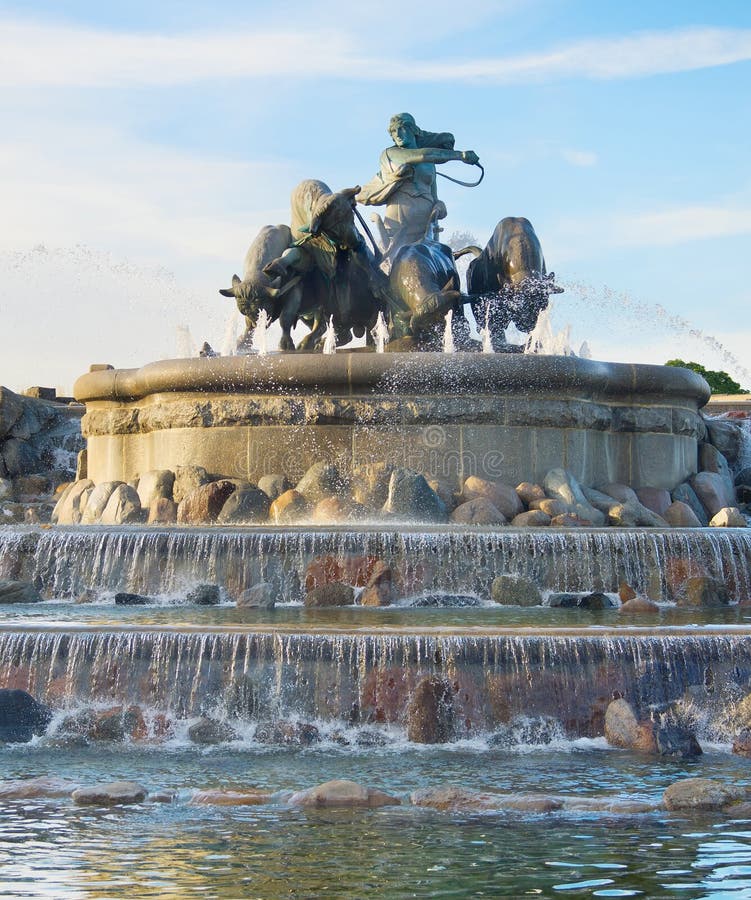 Gefion Fountain Sculptural Composition Stock Image - Image of ...