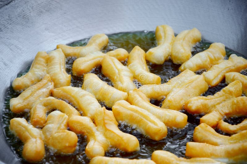 Gefrituurde deegstok royalty-vrije stock foto