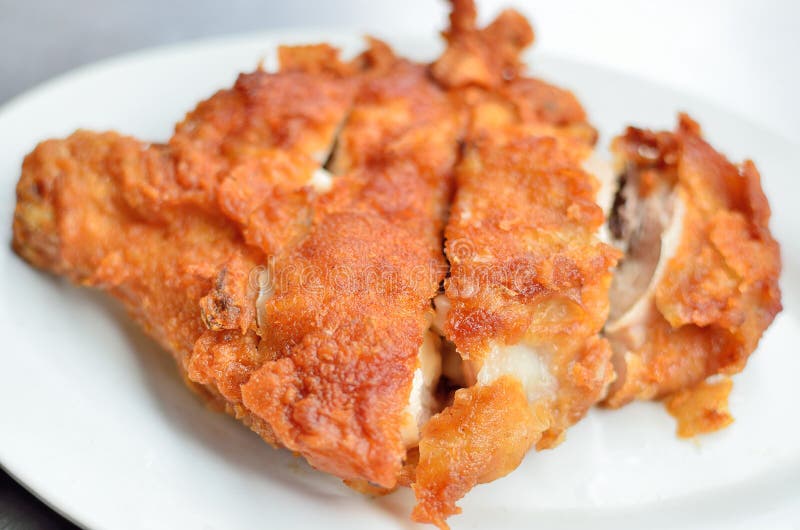 Gefrituurde kip stock foto's