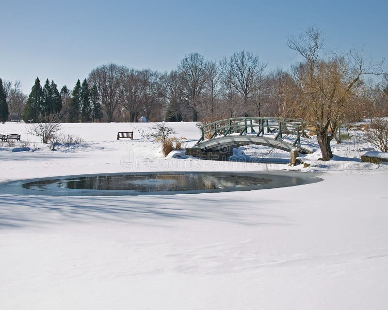 Nicht Gefrorener Teich Im Winter Stockbild Bild von reflexion, januar