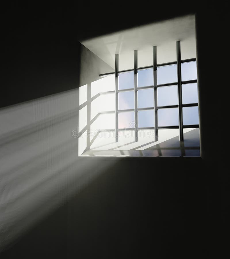 Gefängnisfenster stock abbildung Gefängnisfenster stock abbildung