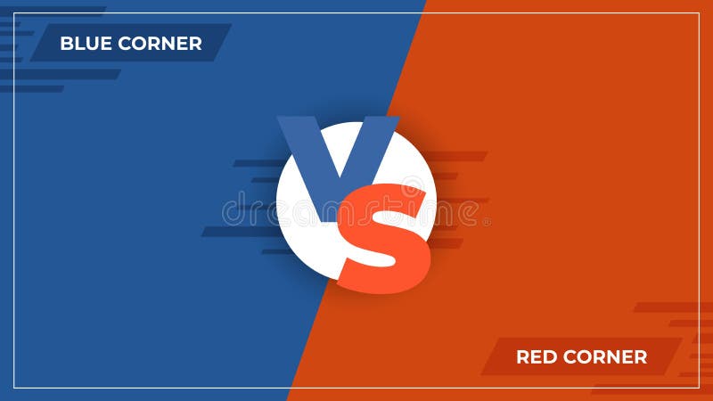 Gegen Hintergrund GEGEN Vergleichslogo, komisches Sportwettbewerbskonzept, Spielkampfblau und rotes Teamplakat Vektor stock abbildung Gegen Hintergrund GEGEN Vergleichslogo, komisches Sportwettbewerbskonzept, Spielkampfblau und rotes Teamplakat Vektor stock abbildung