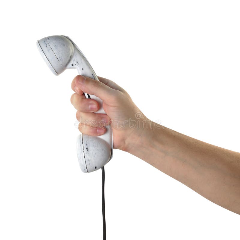 Gegenstände übergibt Aktion - Handgriffe Retro- Telefonweißhörer ISO lizenzfreies stockbild Gegenstände übergibt Aktion - Handgriffe Retro- Telefonweißhörer ISO lizenzfreies stockbild
