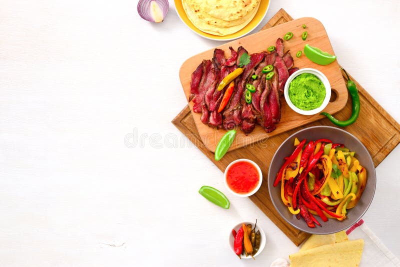 Gegrillte Flankenstange Fajitas lizenzfreie stockfotografie Gegrillte Flankenstange Fajitas lizenzfreie stockfotografie