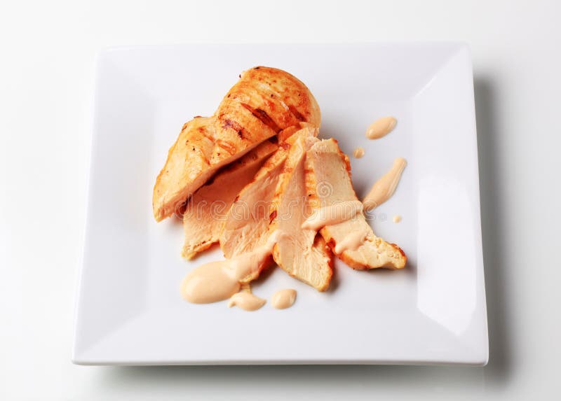 Gegrillte Truthahnbrust stockbild