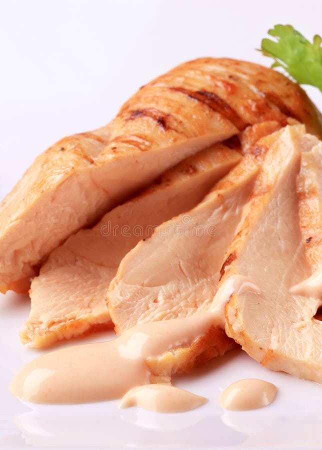 Gegrillte Truthahnbrust stockfotos