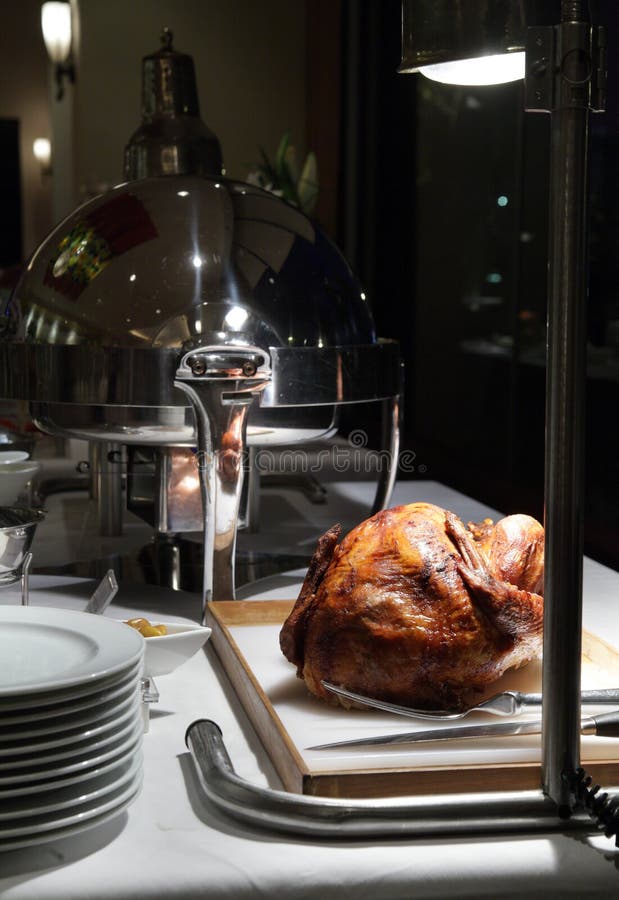 Gegrillter Truthahn am chrismast Vorabend stockbilder