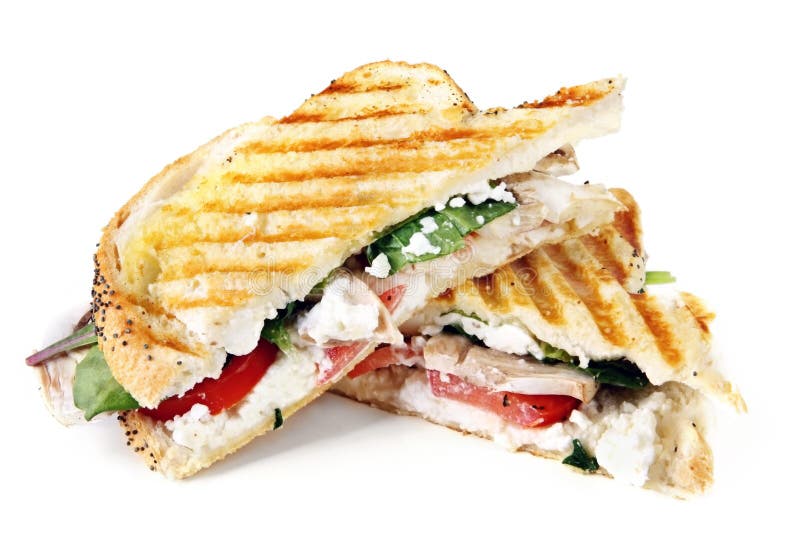 Gegrilltes Panini lizenzfreie stockfotos Gegrilltes Panini lizenzfreie stockfotos