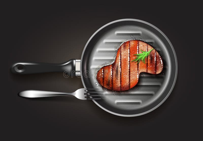 Gegrilltes Rindfleischsteak stock abbildung