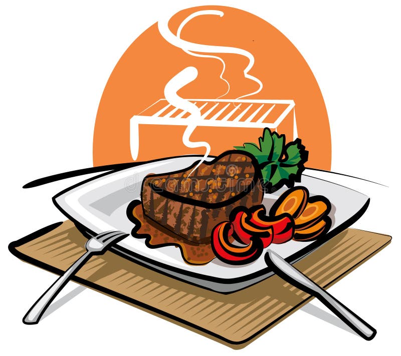 Gegrilltes Rindfleischsteak vektor abbildung