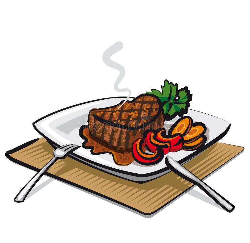 Gegrilltes Rindfleischsteak lizenzfreie abbildung
