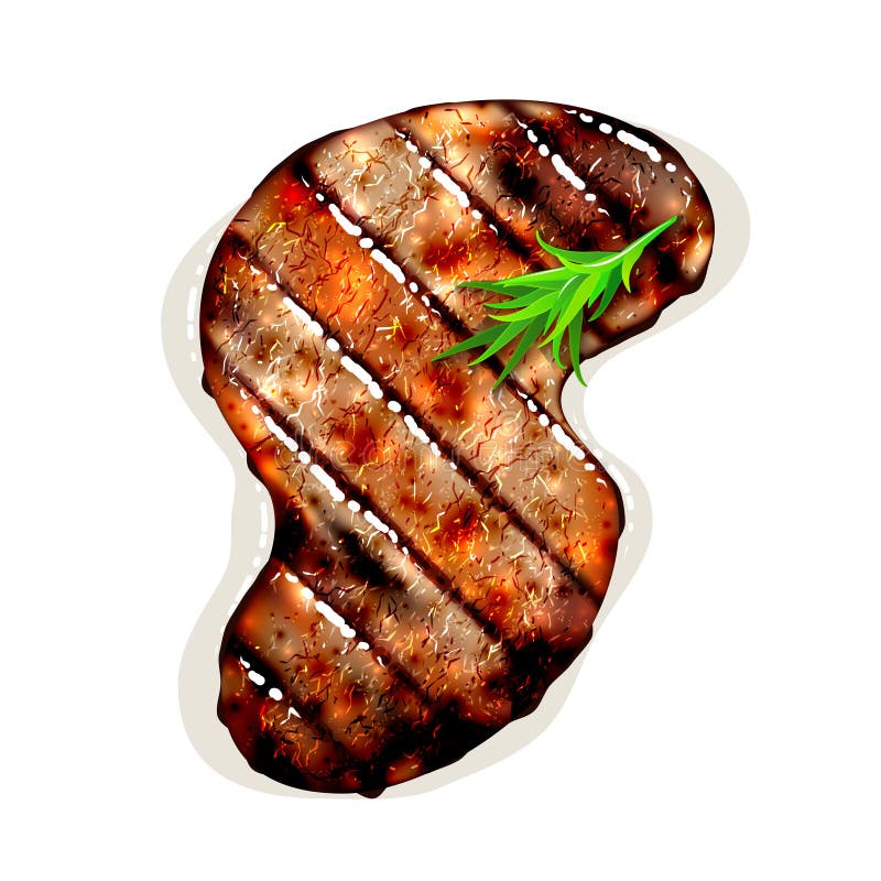 Gegrilltes Rindfleischsteak stock abbildung