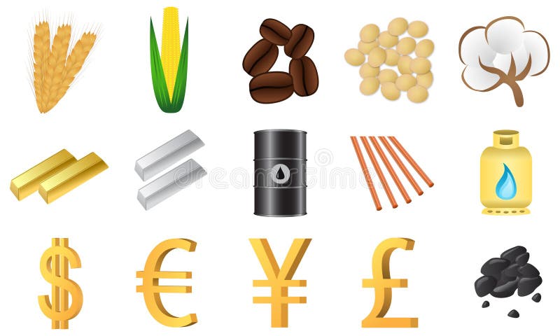 Gehandelte Waren stock abbildung Gehandelte Waren stock abbildung