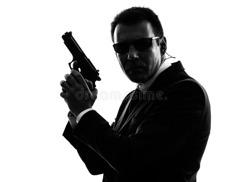 Geheimagentsicherheitsleibwächtermittel-Mannschattenbild lizenzfreies stockbild Geheimagentsicherheitsleibwächtermittel-Mannschattenbild lizenzfreies stockbild