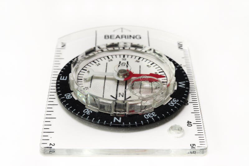 An isolated image of a basic compass. In this perspective the viewer is heading to the west. An isolated image of a basic compass. In this perspective the viewer is heading to the west.