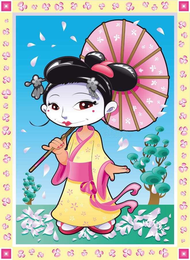 Geisha, vector Image, software: Illustrator