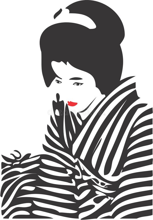 Vektor kreslení z gejša.