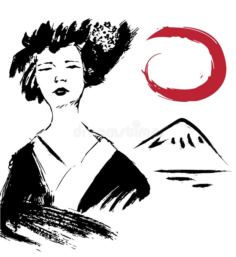 Geisha illustration.