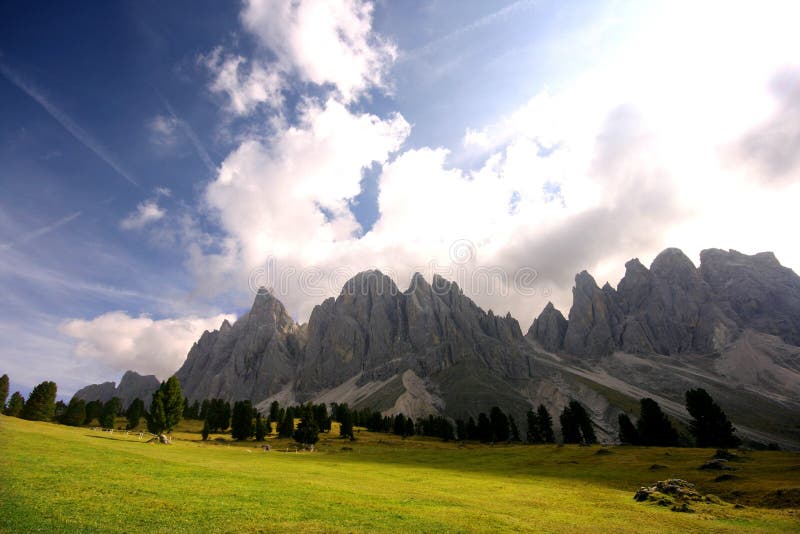 Alto Adige, Geislerspitzen in afternoon sun