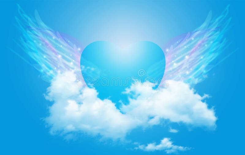 Geistige Orientierung, Engel des Lichts und Liebe, die ein Wunder Himmel Himmelskörper Flügel des Regenbogens macht lizenzfreies stockfoto