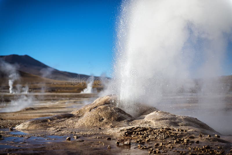 Gejzery Del Tatio w Atacama pustyni obraz royalty free Gejzery Del Tatio w Atacama pustyni obraz royalty free