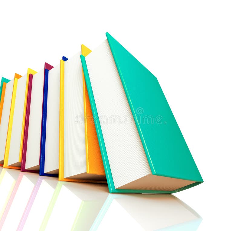Gekleurde boeken die op witte achtergrond worden geïsoleerd, stock afbeelding Gekleurde boeken die op witte achtergrond worden geïsoleerd, stock afbeelding