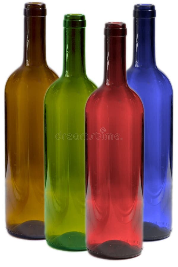 Gekleurde flessen stock Image fles, - 13759295