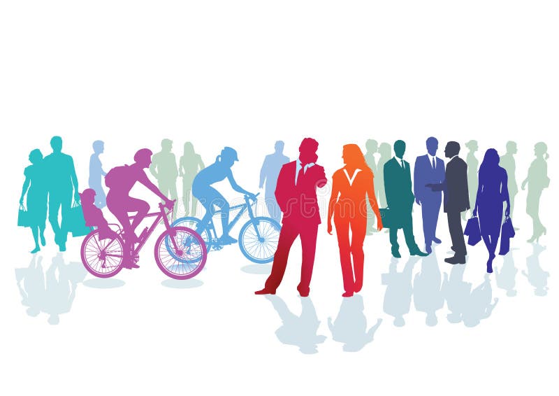 Gekleurde groepen royalty-vrije illustratie