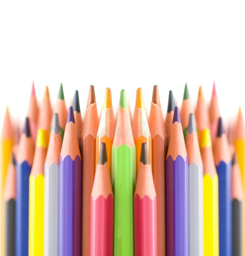 Gekleurde potloden stock afbeelding. Image of gericht - 9527751