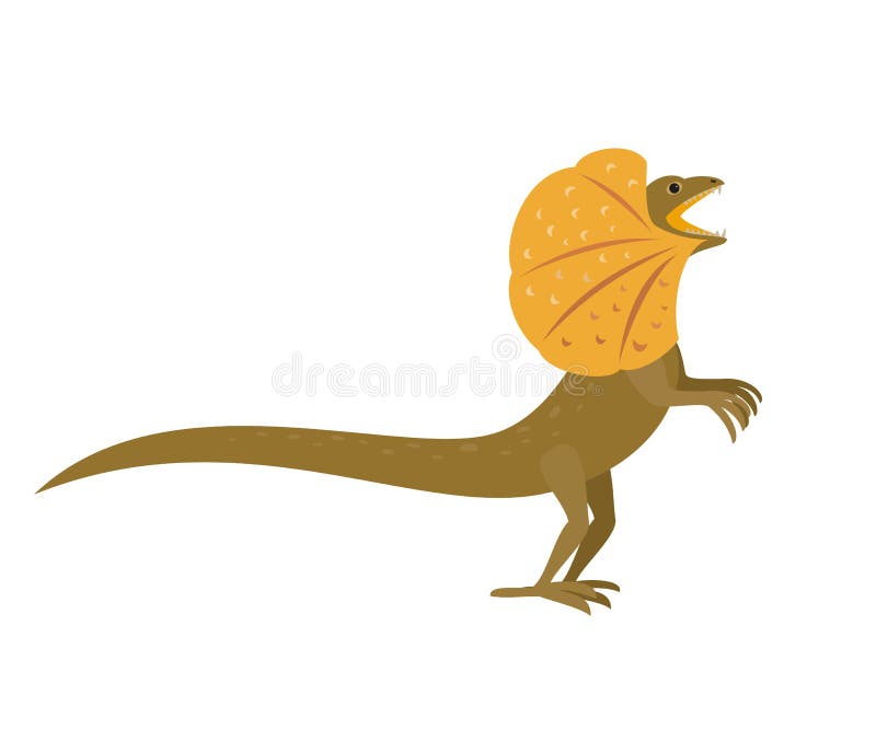 Frilled lizard on white background. Vector illustration. Frilled lizard on white background. Vector illustration.