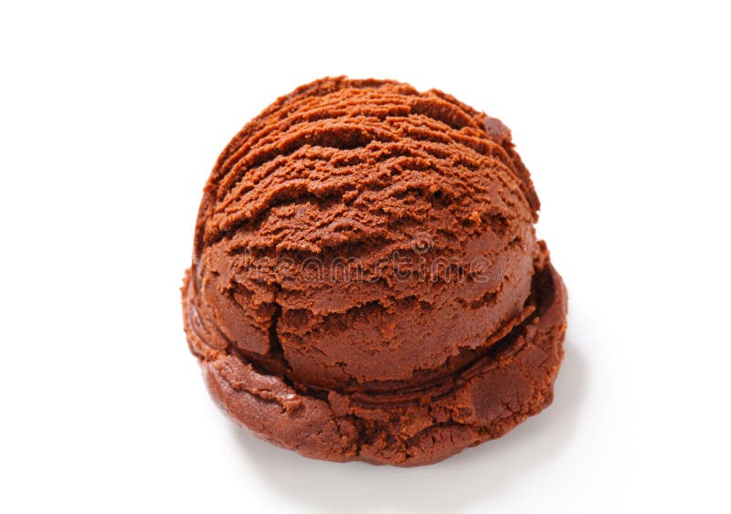 Scoop of chocolate ice cream. Scoop of chocolate ice cream