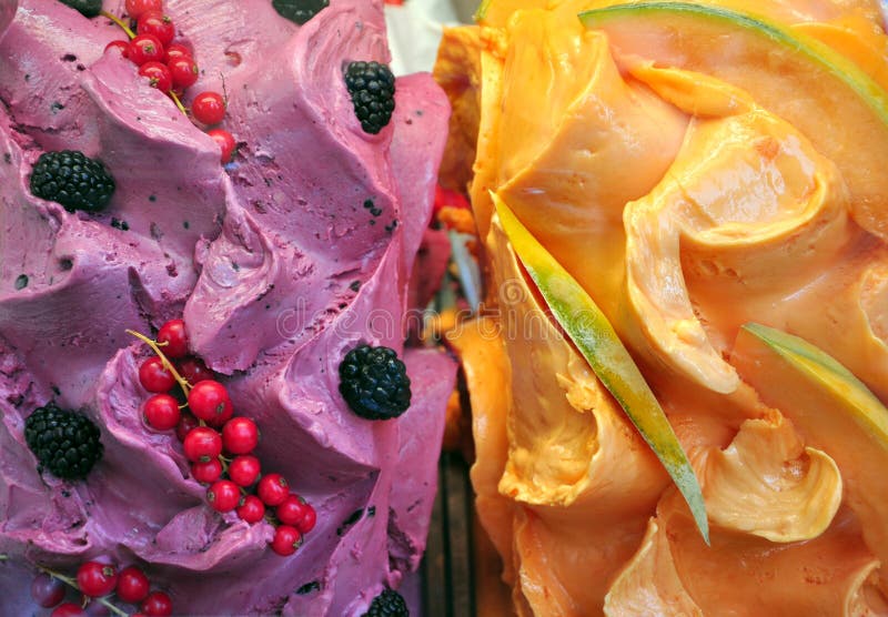 Gelado italiano da fruta fotos de stock Gelado italiano da fruta fotos de stock