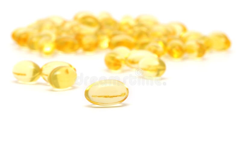 Gelatinous Capsules with the Codliver Oil Stock Photo Image of dose