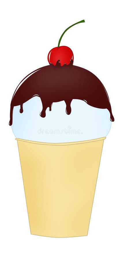 Gelato in copertura con una ciliegia