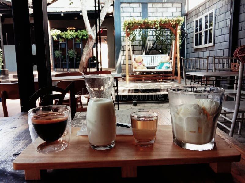 Gelato Coffee with Vanila Ice Cream Stock Photo Image of cappuccino